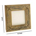 thumbnail image 5 of Benzara BM229904 Square Wooden Frame with Textured Details, Brown, 5 of 5