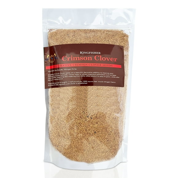 1 Pound Crimson Clover Seeds | Natural Cover Crop | Deer Food Plots | Butterfly & Bee Food | Suitable For Raised Gardens or Planters | Crimson Clover Seeds Canada | Cover Crop Seeds | Red Clover Seeds