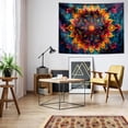 thumbnail image 2 of Tapiz con diseño de mandala bohemio para colgar en la pared, 150 cm x 130 cm, poliéster, 2 of 3