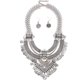 thumbnail image 1 of Collar llamativo de aleación de metal con forma de babero para mujer, estilo bohemio vintage, con borlas gruesas, estilo punk y étnico., 1 of 5