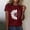 Wine(New), variant on PNTUTB Women's Round Neck Short Sleeve Top Casual Comfortable Summer Loose Basic Fashionable Shirt