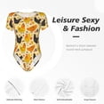 thumbnail image 6 of Uemuo Funny Chicken Pattern Women's One Piece Short Sleeve Swimsuit Rash Guard Surfing Modest Quick-drying Swimsuit Beach Essentials-X-Large, 6 of 9