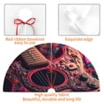 thumbnail image 4 of Lsque Romantic Heart Guitar Print Christmas Tree Skirt, Tree Skirt with Ties or Velcro, Perfect for Holiday Decorations, Halloween, and New Year-30", 4 of 7