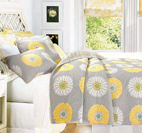 Bedspread Coverlet Anya Floral Quilt Set 