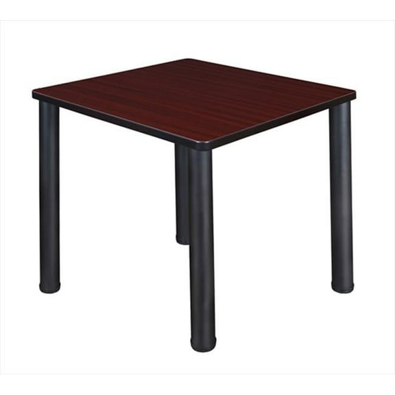 Regency Square Mahogany Table & Black Post Legs - 30 in.