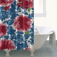 thumbnail image 4 of Boho Style Shower Curtain Pioneer Floral Floral Vintage Retro Shower Curtain for Bathroom Home Decor Bathtubs Waterproof Fabric Curtain with 12 Hooks 72x72in, 4 of 5