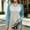 A#Blue, variant on Women's Solid Color V Neck Raglan Long Sleeve Casual Layering T Shirt Top,Blue,Women's Plus Size M