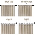 thumbnail image 3 of EcoNesxp Rideaux Filtrant la Lumière beige Lot de 2 pour Salon Style Ferme Chambre texture d'Intimité Rideaux en Lin Semi-Transparents Paquet, 3 of 5