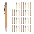 thumbnail image 1 of 35 Pcs Office and School Supplies Sustainable Pen Bamboo Retractable Ballpoint Pen Writing Tool(Blac, 1 of 5