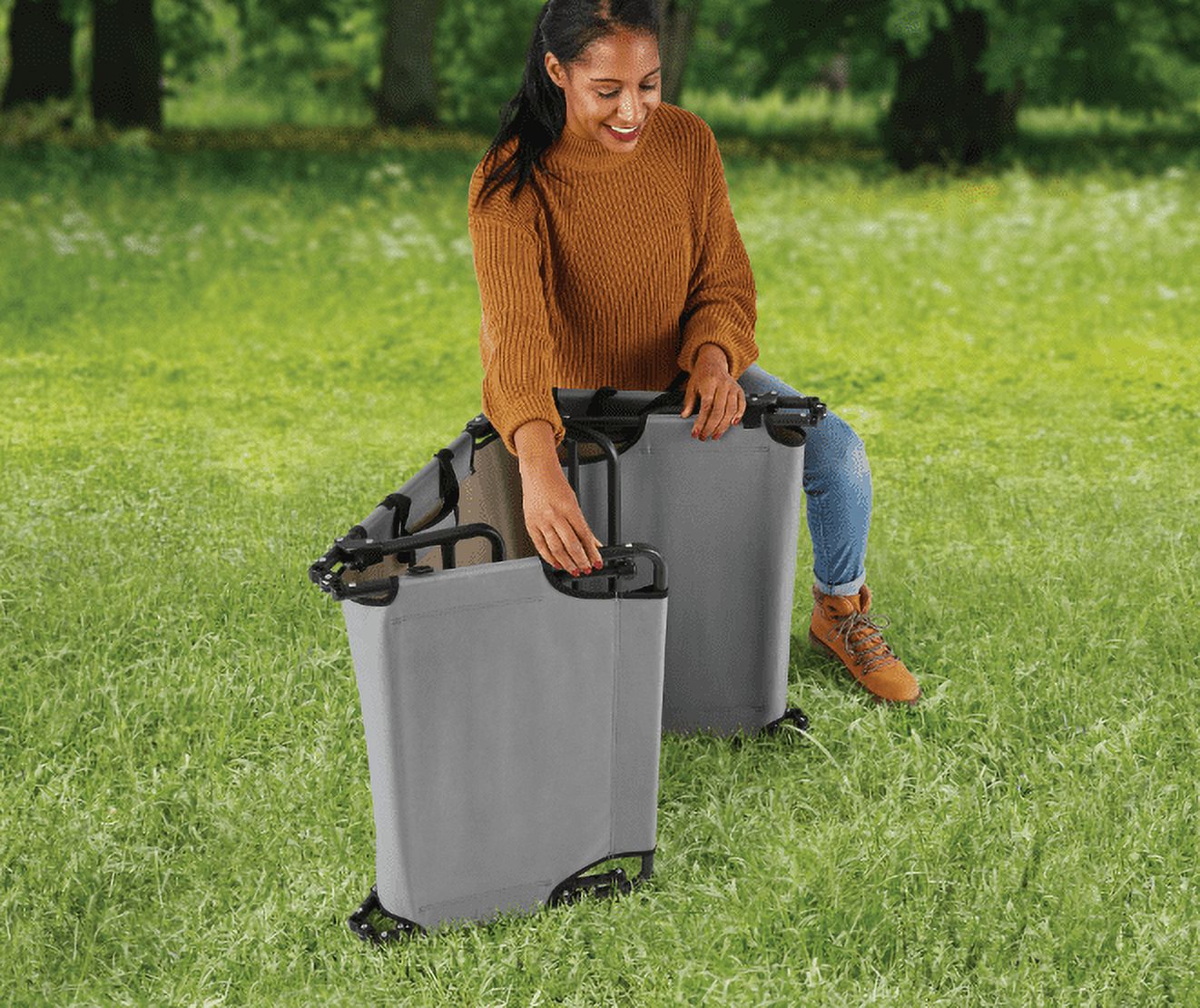 OZARK TRAIL FOLDING CAMPING COT FOR ADULTS, GRAY