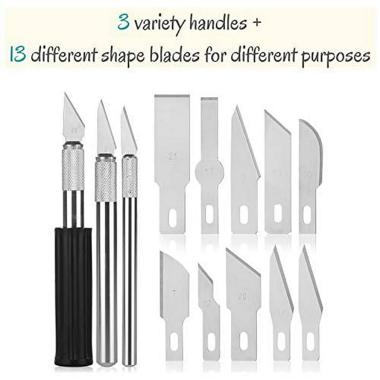 Kit 125 Exacto Knife Set Blades Refill Ruler For Crafts Cutting