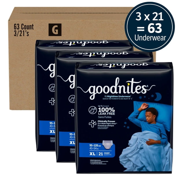 Goodnites Boys XL 63ct | Soft potty pants for ecommerce - Walmart