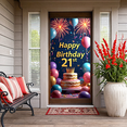 thumbnail image 4 of 21st Birthday Celebration Banner with Fireworks Balloon Cake Decorations Perfect for Parties Events Backdrop Background Festivities Photo Props Weddings, 4 of 4