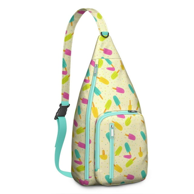 Foodie Sling Backpack – Delicious Dessert & Candy Pattern Shoulder Bag, Fashionable Lightweight Daypack for Work & School