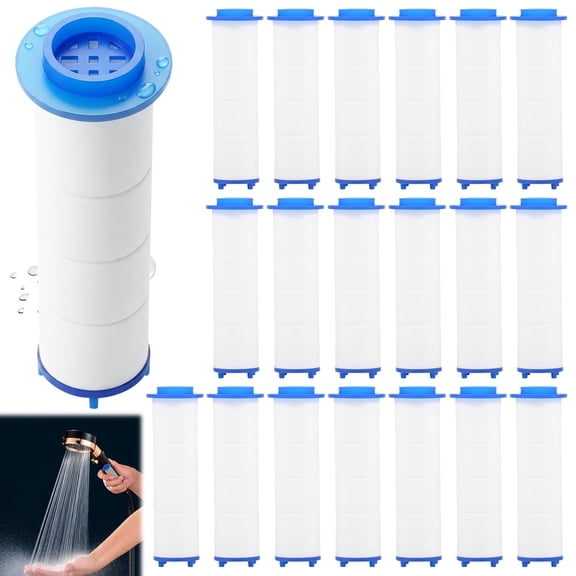 20 Pcs Shower Head Filter 2.95 inch PP Cotton Replacement Cartridge Water Filter Core Cotton for Handheld Showerhead