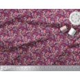 thumbnail image 2 of Soimoi Pink Poly Georgette Fabric Branches & American Robin Bird Fabric Prints by Yard 42 Inch Wide, 2 of 3