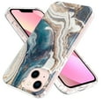 thumbnail image 2 of Compatible for iPhone 13 Marble Pattern IMD Soft TPU Silicone Case,Lightweight Shockproof Rugged Drop Slim Durable High Quality Back Protective Women Girl Cover.For iPhone 13,B, 2 of 6
