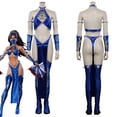 thumbnail image 3 of Disfraz de fantasía de Mileena Kitana de Mortal Kombat, mono sexy con máscara para mujer adulta, traje de fantasía, traje de carnaval de Halloween, 3 of 4