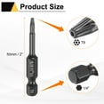 thumbnail image 2 of Uxcell 10pcs T8 Torx Screwdriver Bit 1/4" Hex Shank 50mm/2" Length S3 Steel Magnetic Tamper Proof Star 6 Point Head Hex Screw Driver Bits, Black, 2 of 7