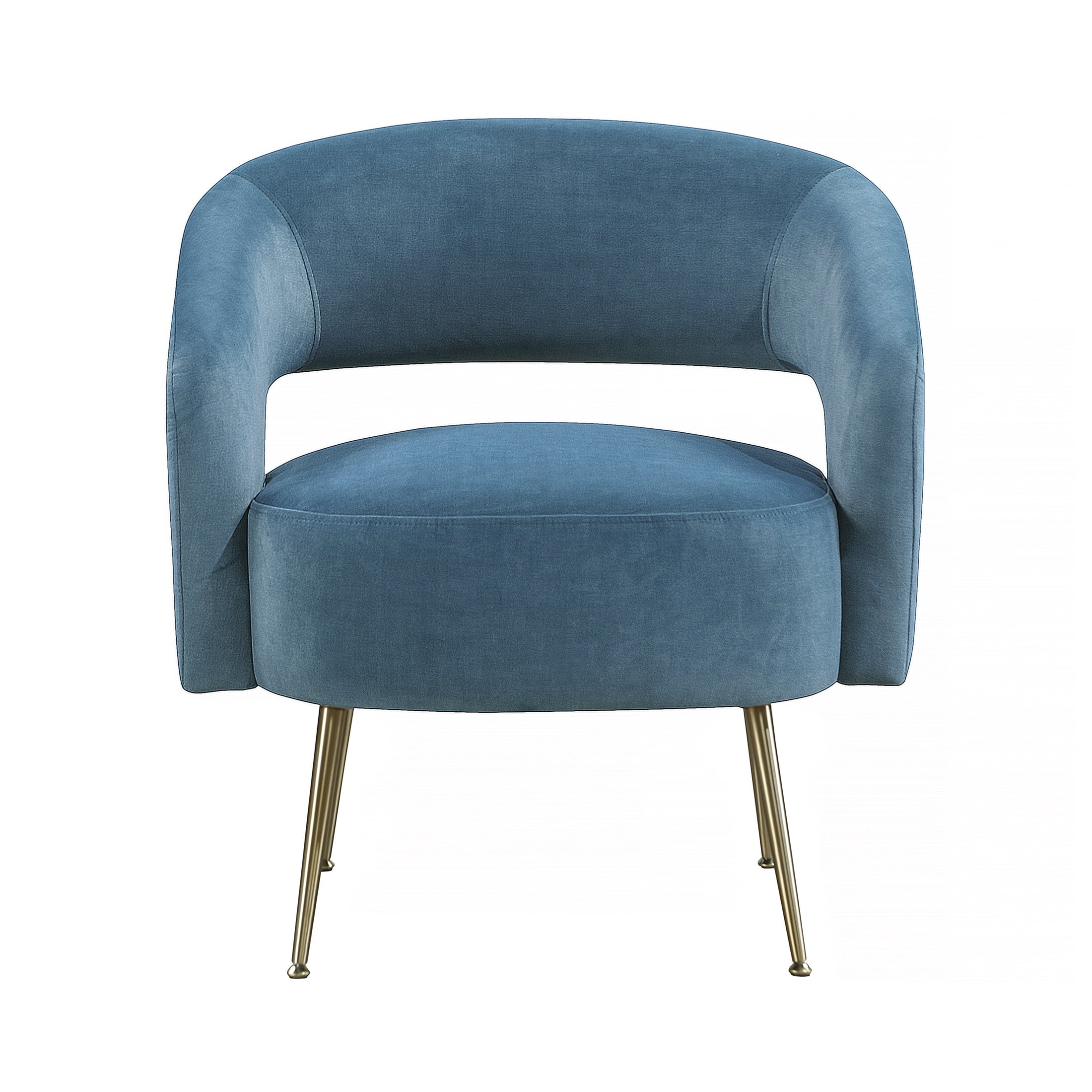 OakvillePark Arcluna Velvet Accent Chair with Metal Legs, Dark Teal