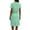 Green, variant on Dresses for Women Blue Short Sleeve Summer Midi Twofer Dress with Pockets Loose Fit Elastic Waist Crew Neck Dresses