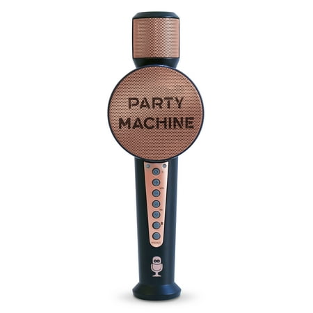 Singing Machine - Party Machine Mic - Rose Gold - Rose Gold and Black