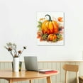 thumbnail image 2 of JRXY Fall Wall Art Prints Pumpkin Autumn Leaves Paper Art Posters Unframed for Thanksgiving Decor 12x16 in, 2 of 4