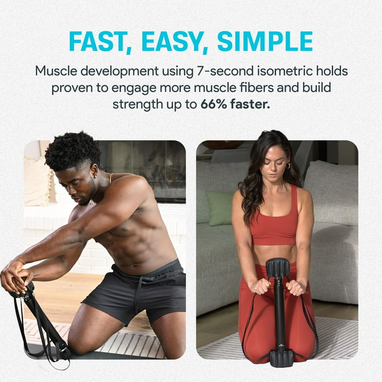 Bullworker X5 Pro 28 Isometric Exercise Equipment Strength Training Portable at Home Gym Equipment for Back Shoulder Biceps Triceps Abs Chest and Arms Home Workout Exerciser for Men Women