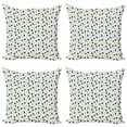 thumbnail image 1 of Summer Throw Pillow Cushion Case Pack of 4, Hand Drawn Style Pattern with Women`s Beach Hats Pineapples Watermelons and Stars, Modern Accent Double-Sided Print, 4 Sizes, Multicolor, by Ambesonne, 1 of 2