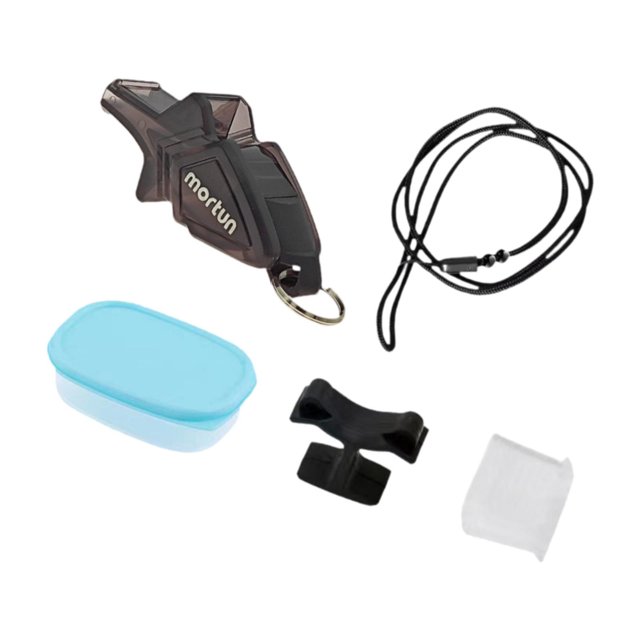 koolsoo Portable Referee Whistle with Lanyard for Competition Football Match Camping Black