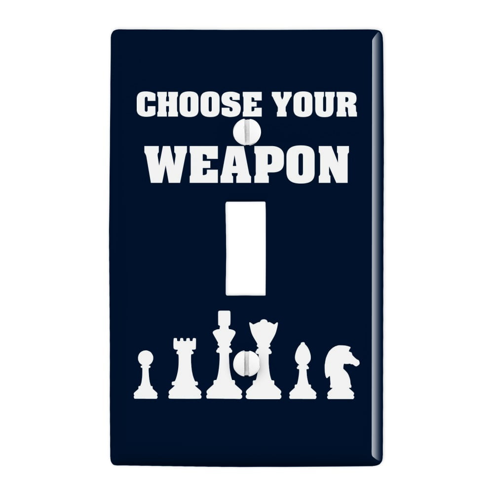 Choose Your Weapon Chess Pawn Rook Knight King Queen Plastic Wall Decor