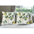 thumbnail image 6 of Ambesonne Eucalyptus Leaves Throw Pillow Cover 4 Pack, Boho Leaf Design, 16", Fern Green Yellow and White, 6 of 7