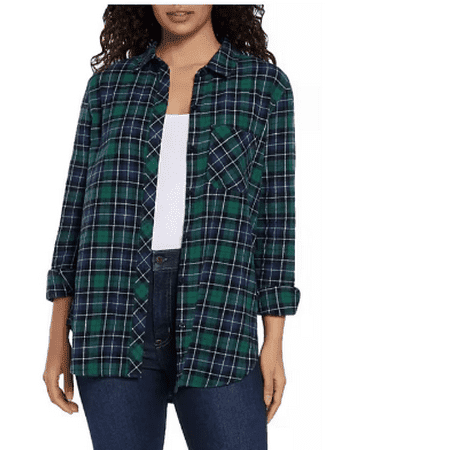 Gap Women's Relaxed Fit Flannel Nixie Plaid Size Large
