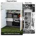 thumbnail image 6 of Decksplore 34”x15”x34” White Diamond-Shaped Outdoor Storage Cabinet with 3 Shelves– Slim Modern Shed for Balcony, Patio & Apartment Entrances – Space-Saving Design for Urban Homes, 6 of 9