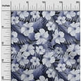 thumbnail image 2 of oneOone Viscose Jersey Blue Fabric Tropical Floral Diy Clothing Quilting Fabric Print Fabric By Yard 60 Inch Wide, 2 of 4