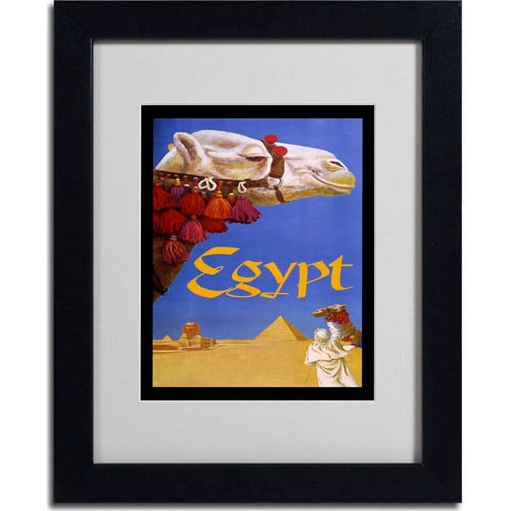 Trademark Fine Art "Egypt Camel" Matted Framed Art by Vintage Apple Collection, Black Frame