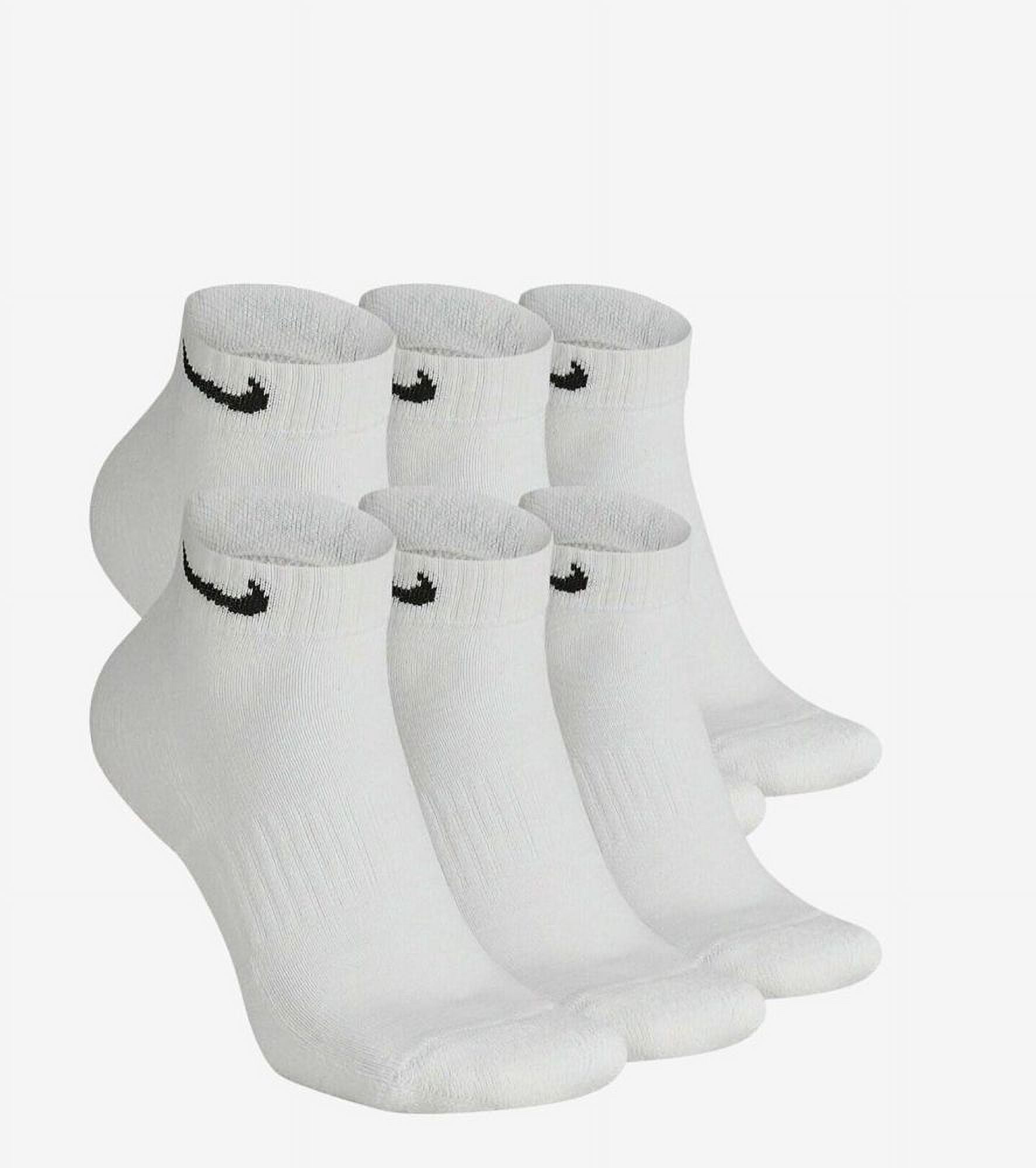 Nike UNISEX Everyday Cushioned Training Ankle Socks (6 Pairs) White Sz S (3Y-5Y Kid's / 4-6 Wmn's)