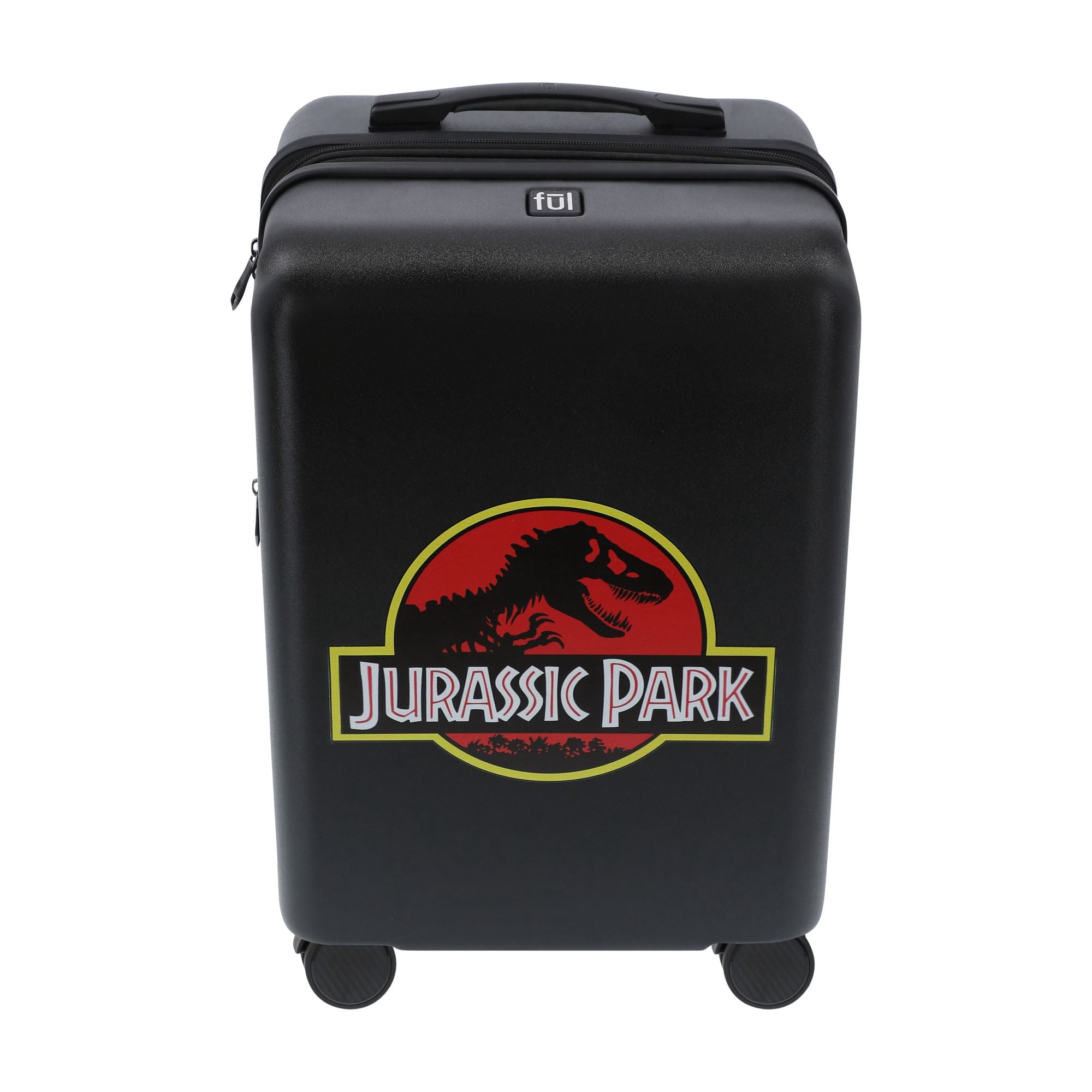 Jurassic Park 22.5 Inch Carry On Luggage, Hardshell Rolling Suitcase with Spinner Wheels, Black