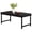 Black, variant on Fnova 55.12" Dining Table, 3.94" Thick Board Metal Frame Modern Dining Table for Kitchen, Living Room, Home, Family Gatherings & Daily Use