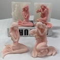 thumbnail image 4 of Necvior 3D Mermaids Shape Candle Mold Unique Mermaids Aromatherapys Gypsum Ornament Plasters Fragrances Stone Epoxy Molds DIY, 4 of 16