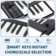 MIDI Keyboard 37 Key Gift Set, USB MIDI Controller, ABS Keyboard with DAW Integration, 8 Drum Pads, 8 Knobs & OLED Display