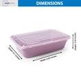 thumbnail image 4 of Mainstays 10-Piece Meal Prep Set, 5 Containers + 5 Lids, 1-Compartment, 1 L, BPA-Free, Lilac Bloom, 4 of 10