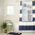 thumbnail image 1 of Artrylin Shower Curtain Caddy 6 Pockets Loading 25LB - Quick Dry Shower Rod Mesh Hanging Organizer, 1 of 6