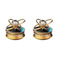 thumbnail image 1 of mmirethe Solar Powered Car Air Freshener Creative Diffuser Small Car for Car Interior Golden 58x69mm 2Set, 1 of 6