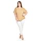 thumbnail image 5 of Blusa de lino con botones Roman Fashion / Tallas Extras, 0320 (Cafe) cafe 40, 5 of 6