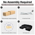 thumbnail image 4 of Pionex 108" Sectional Couch with Ottoman, Cloud Modular Boneless Couch, Deep Seat U-Shaped Sofa, Upholstered 3-Seater Sofas for Living Room, No Assembly Required, 4 of 11