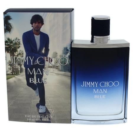 ($92 Value) Jimmy Choo Man Blue Eau De Toilette Spray, Cologne for Men, 3.3
