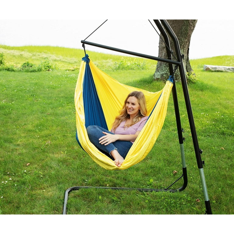 Sol Living Ceara Patio Hammock Swing Chair with Carrying Pouch Portable Outdoor Hammock Tree Swing Seat for Travel Camping Accessory Use Outside