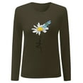thumbnail image 4 of Jamsmile Women Sweatshirts Summer Sunflowers Print Long Sleeve Casual Shirts Tops Streetwear Soft Oversized Sports Pullovers, 4 of 5