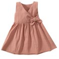 thumbnail image 2 of Mceream Toddler Girl Dresses Casual Round Neck A Line Dresses Cute Sleeveless Dress with Swing Summer Dress for Wedding Party Plus Size Ropa Carters Para NiñA, 2 of 8